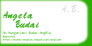 angela budai business card